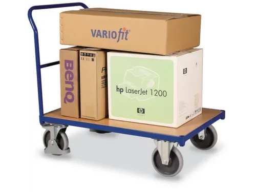 Platformwagen 500kg Laadvlak 1030x600mm Duwbeugel Ral 5010 Beuken