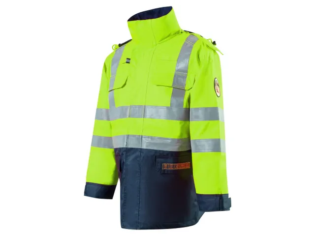 Original Roots Full Option RO1517 parka, fluo geel/marineblauw, maat L