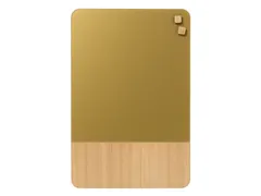 Glasmagneetbord Naga 40x60cm goud/eiken afgeronde hoeken