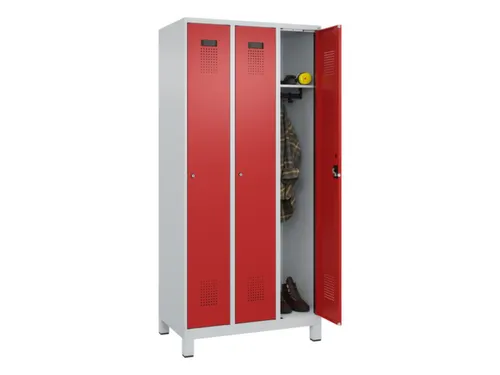 locker,HxBxD 1950x900x500mm,3vak,vak B 300mm,cil.-slot,voeten
