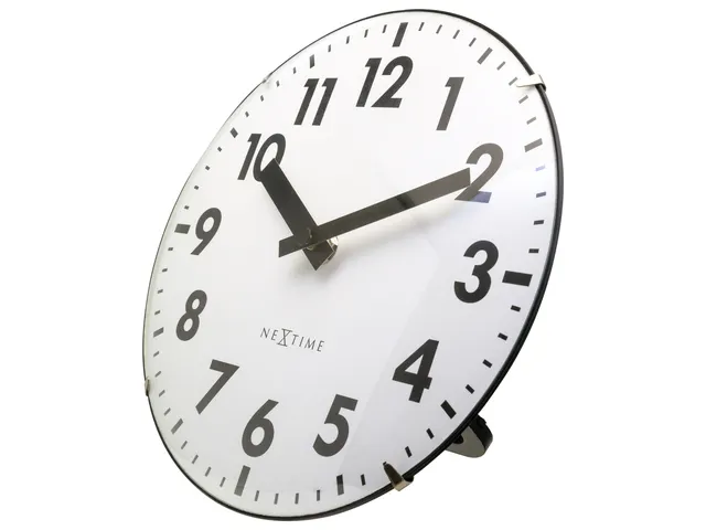 Tafelklok Nextime Duomo Mini 20 cm wit gebolde glazen lens