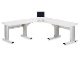 ESD-koppelelement voor montagetafel 90° BxD 800x800mm blad grijs hoek