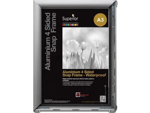 Kliklijst Seco A3 25mm zilver waterbestendig