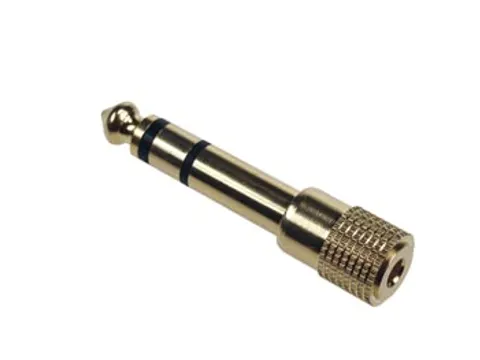 Vrouwelijke 3.5mm Stereo Jack Mannelijke 6.35mm Stereo Jack - Verguld