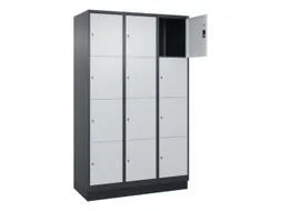 lockerkast,HxBxD 1950x1200x500mm,3x4vakken,vak B 400mm,cil.-slot