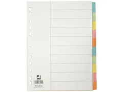 Tabbladen A4 Karton 11-gaats 10 Tabs Geassorteerde Kleuren