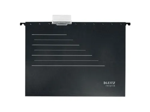 Hangmap Leitz Alpha Recycle A4 verticaal V-bodem zwart