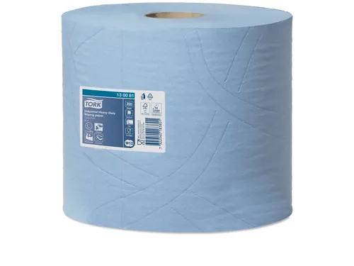 Poetspapier Tork Wiping Heavy-Duty W1/2 3-laags 119m blauw 130081