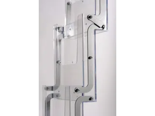 vouwbaar folderrek v. 5xDIN A4 plank(en) transparant aluminium - 4