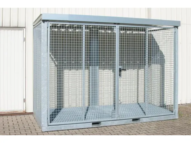 gasflessendepot,v. 78xØ 230mm fles,HxBxD 2260x3135x1570mm,m. deksel