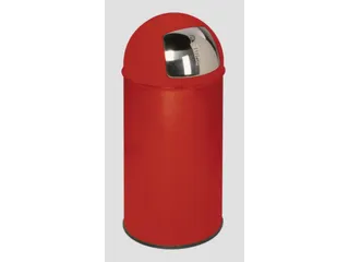 Afvalbak 50 liter hxØ 740x350mm RAL3000 Rood - 1