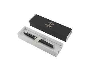 Parker IM Vulpen Matt Black CT Finish Fijn Blauwe inkt - 2