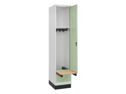 locker met bank,HxBxD 1950x400x815mm,1vak,vak B 400mm,cilinderslot