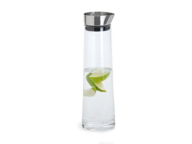 Carafe en verre avec couvercle acier inoxydable 1 litre