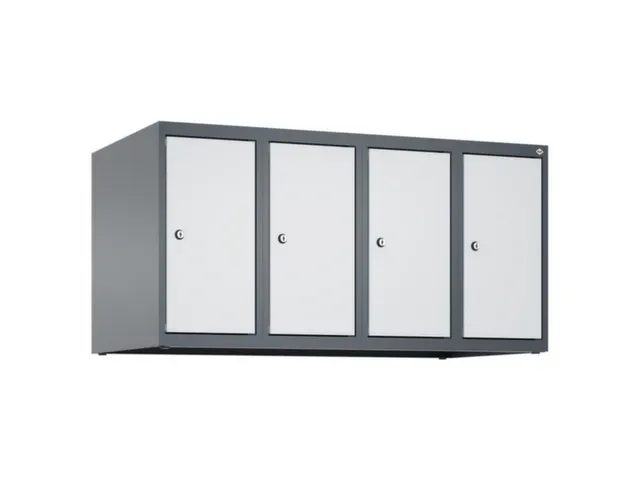 opzetkast,v. locker,4vak.,vak B 250mm,HxBxD 500x1000x500mm,vleugeldeur