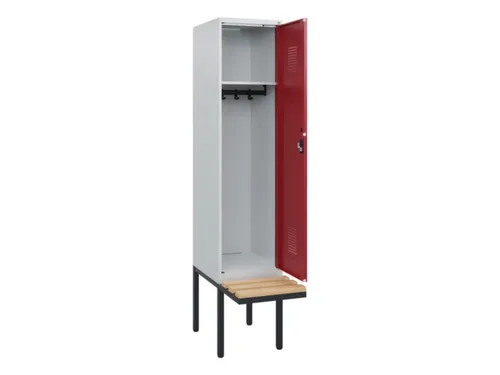 locker met bank,HxBxD 1950x400x815mm,1vak,vak B 400mm,cilinderslot