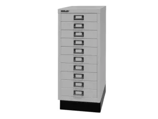 kantoor-ladekast HxBxD 670x279x380mm 10 laden romp lichtgrijs staal - 3
