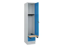 locker met bank,HxBxD 1950x400x815mm,1vak,vak B 400mm,draaigrendel