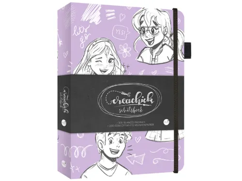Schetsboek CreaChick Lilac 108 pagina's Hardcover