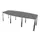 vergadertafel,HxBxD 740x2400x1200mm,vatvormig,MS-donkergrijs