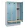 locker met bank,HxBxD 1950x1200x815mm,3vak,vak B 400mm,draaigrendel