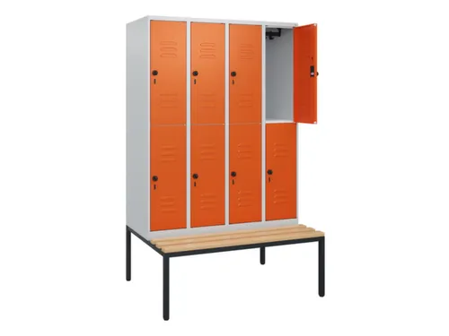 Dubbeldekse dekenkist,HxBxD 1950x1200x815mm,4x2vak.,vak B 300mm