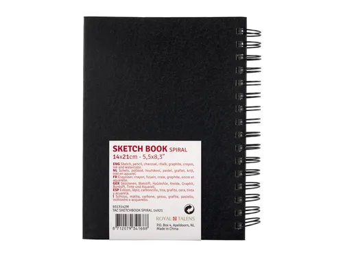 Schetsboek Talens Art Creation Zwart Spiraal 14x21cm 110gr 80vel