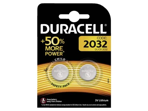 Batterij Duracell knoopcel 2x CR2032 lithium Ø20mm 3V-180mAh