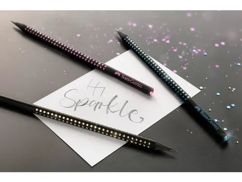 Potlood Faber-Castell grafiet Grip Sparkle Midnight rose