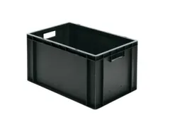 Euronorm-stapelbak 61l 320x600x400mm Wanden/bodem Gesloten Grijs