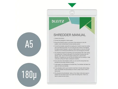U-map Leitz 4095 A5 met ophangoog 0.20mm PVC transparant