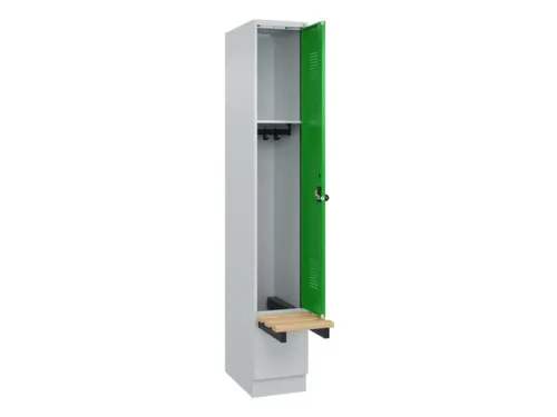 locker met bank,HxBxD 1950x300x815mm,1vak,vak B 300mm,draaigrendel