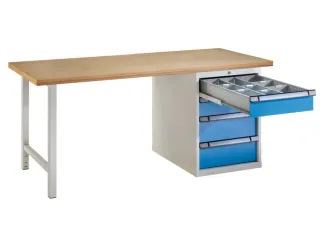 Standaard Werkbank 840x1500x700mm 4laden Werkblad Van Beuken Multiplex - 1