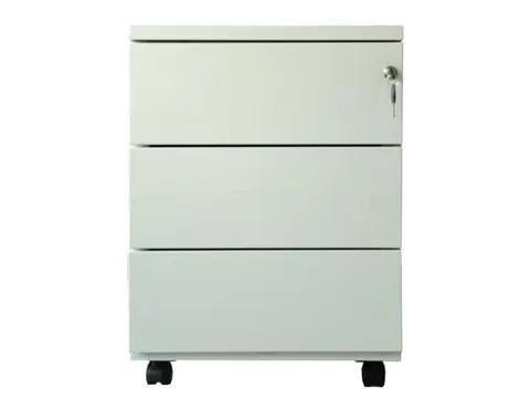 Mobiele ladenblok, 3 laden, wit