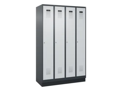 locker,HxBxD 1950x1200x500mm,4vak,vak B 300mm,cil.-slot,sokkel