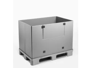 Vouwbare Palletbox Pp/pe Hxlxb 940X1200X800Mm 675L 3Sledepoten - 6