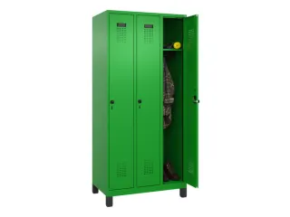 locker,HxBxD 1950x900x500mm,3vak,vak B 300mm,draaigrendel,voeten - 1