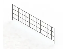 afschermrooster,v. inhaakstelling,HxD 150x600mm,vrijstaand,staal