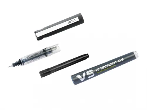 Rollerpen Pilot Hi-Tecpoint V5 Cartridge System Begreen 0.5mm Blauw