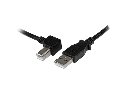 1m USB 2.0 A naar linkshoekige B-kabel M/M