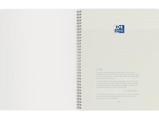 Cahier spirales Origin A4 140 feuilles ligné Vert