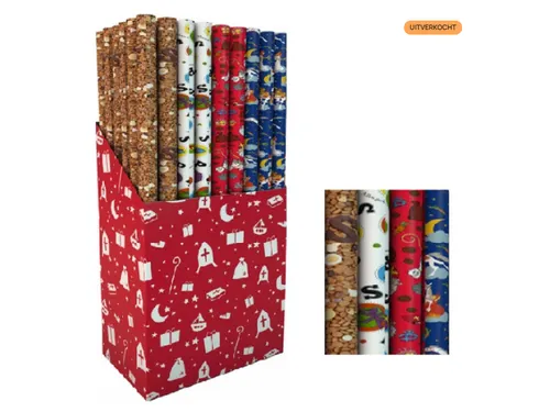 Geschenkpapier Sint 200x70cm SW 31x700x31mm