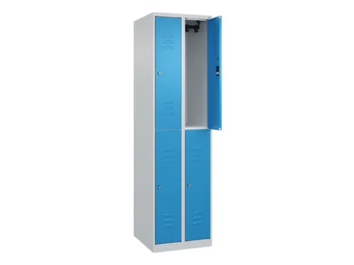 dubbeldekse locker,HxBxD 1850x500x500mm,2x2vak.,vak B 250mm