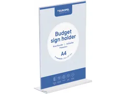 Kaarthouder A4 Glashelder Polystyreen T-Stand