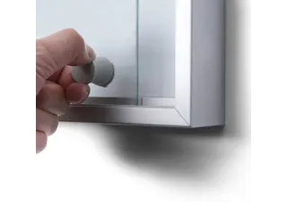 Vergrendelbaar notitiebord Indoor Slim 24xA4 met Schuifdeuren Zilver - 3