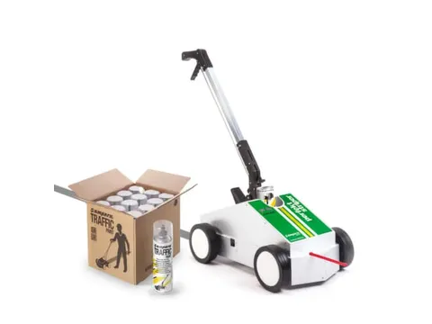 Vloermarkeringsset TRAFFIC PAINT met 12 verfbussen, grijs