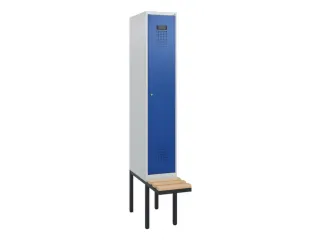 locker met bank,HxBxD 1950x300x815mm,1vak,vak B 300mm,cilinderslot - 2