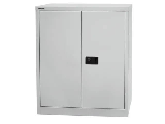 Armoire portes battantes 1000x914x400mm 1 tablette acier gris clair