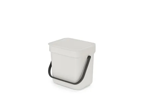 Afvalemmer Sort & Go 3 Liter Lichtgrijs