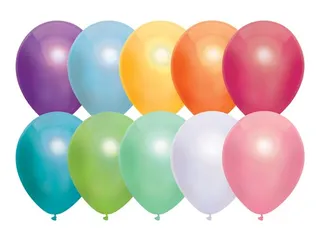 Ballonnen metallic 10 stuks - 1
